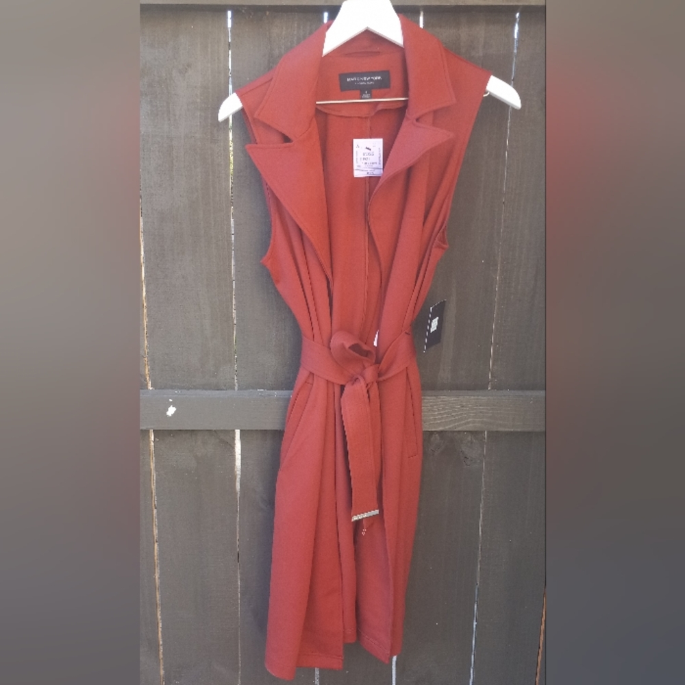 NWT Marc New York Andrew Sleeveless Chili-Red Trench Dress Size Small